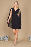 R&M Richards 5806W Short Plus Size Cape Dress