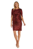 R&M Richards 7441 Draped Sleeve Short Dress Wholesale