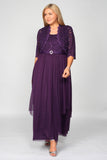 R&M Richards Long Mother of Bride Formal Jacket Dress 7300
