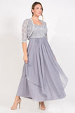 R&M Richards Long Mother of Bride Formal Jacket Dress - The Dress Outlet R&M Richards