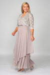 R&M Richards Long Mother of Bride Plus Size Jacket Dress 7300W - The Dress Outlet