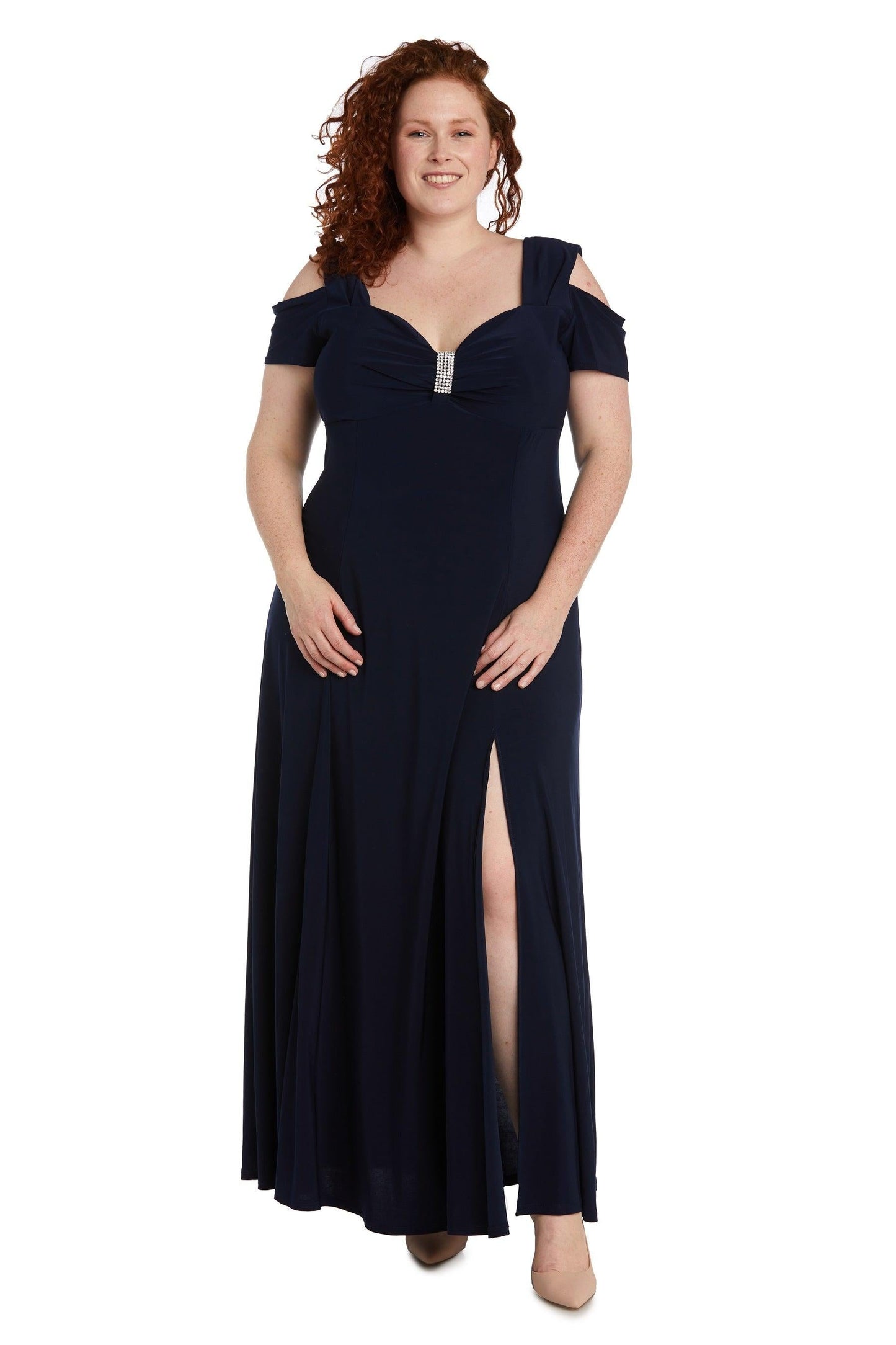 R&M Richards 1367W Long Plus Size Formal Evening Dress Wholesale