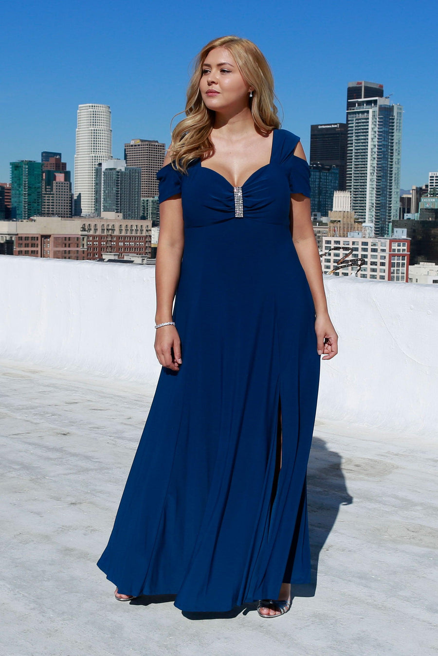 R&M Richards 1367W Long Plus Size Formal Evening Dress Wholesale