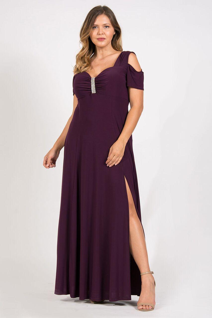 R&M Richards 1367W Long Plus Size Formal Evening Dress Wholesale