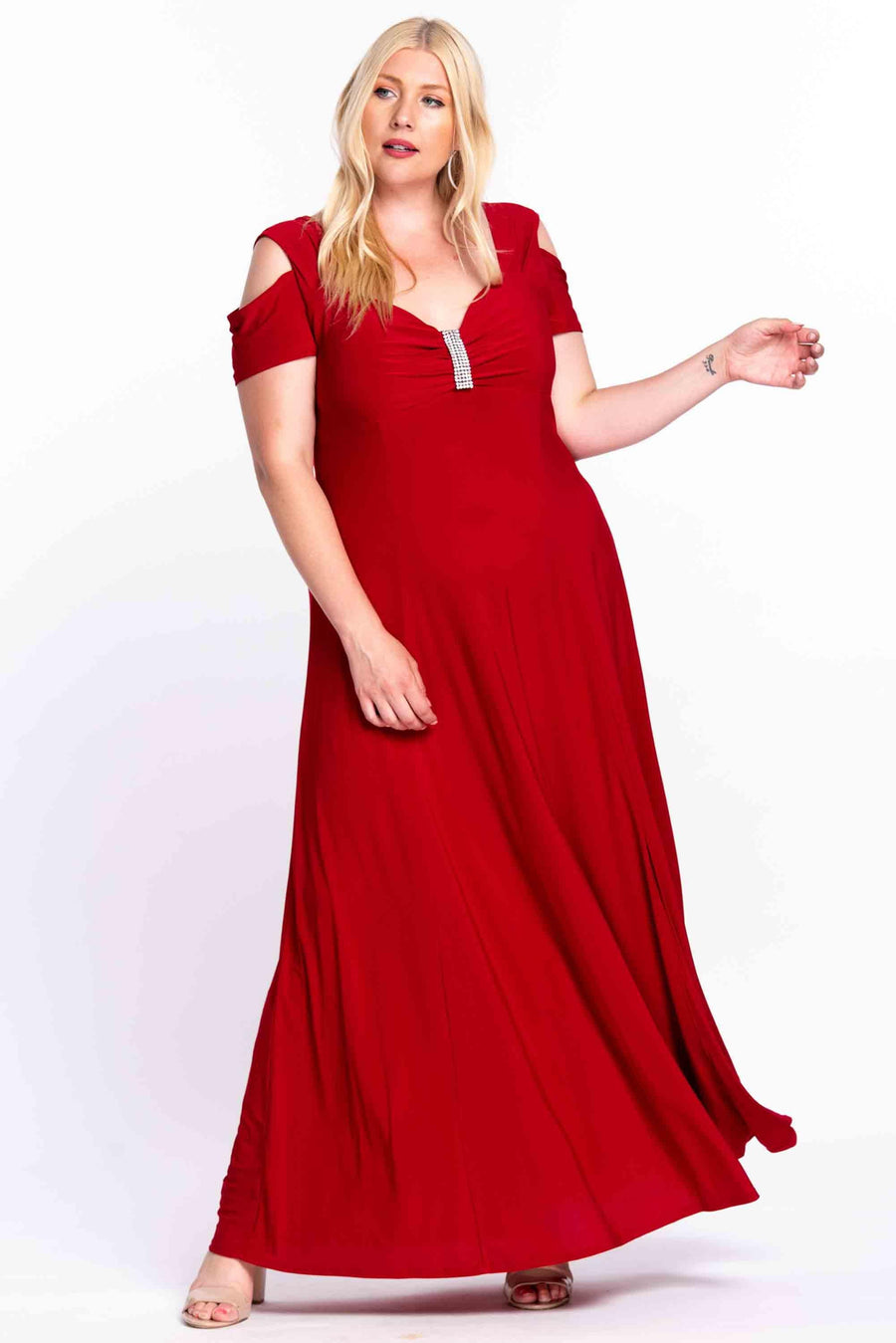 R&M Richards 1367W Long Plus Size Formal Evening Dress Wholesale