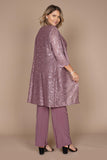 R&M Richards Mother of the Bride Pant Suit Made in USA 1993 Dark Rose