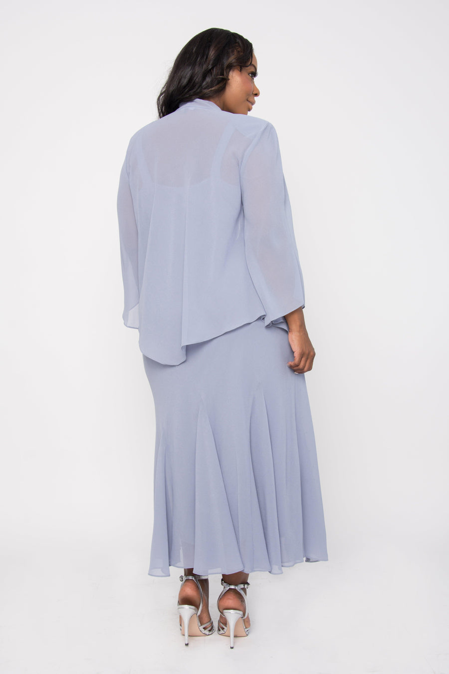 R&M Richards Plus Size Long Formal Mother of the Bride Dress - The Dress Outlet R&M Richards
