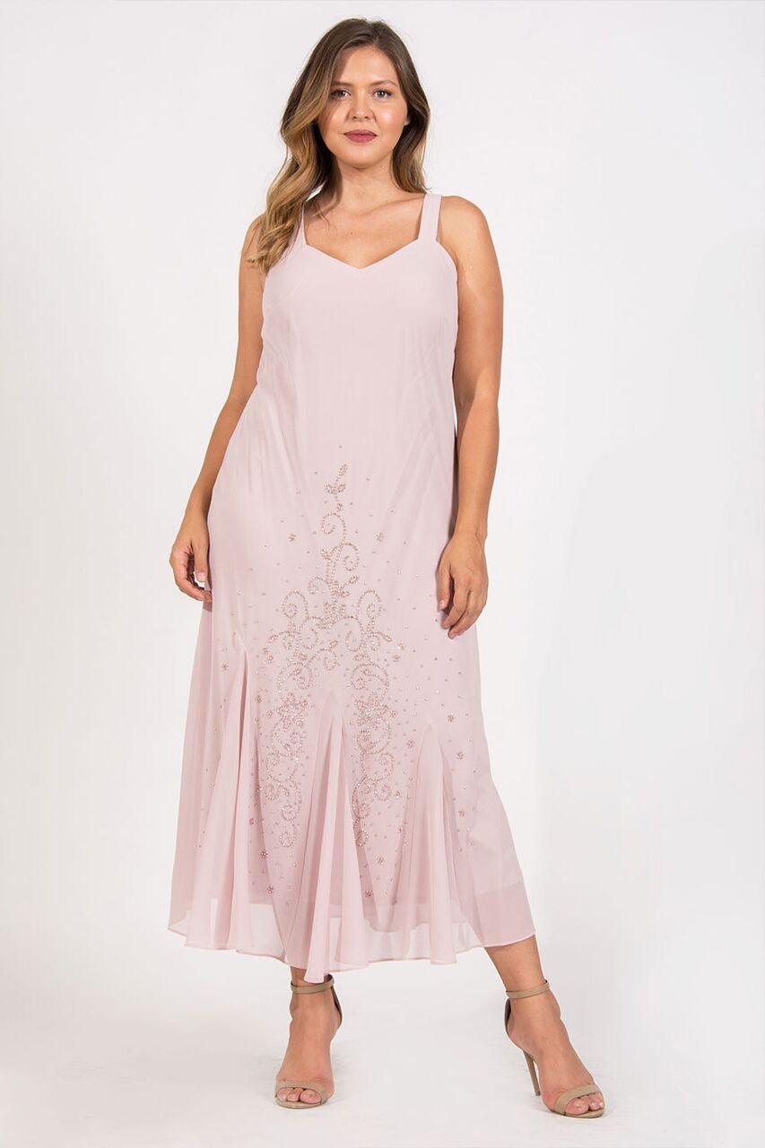R&M Richards Plus Size Long Formal Mother of the Bride Dress - The Dress Outlet R&M Richards