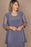 R&M Richards Short Mother of the Bride Formal Dress 8442 - The Dress Outlet