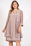 R&M Richards Short Formal Mother of the Bride Plus Size Dress - The Dress Outlet R&M Richards