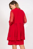 R&M Richards Short Formal Mother of the Bride Plus Size Dress - The Dress Outlet R&M Richards